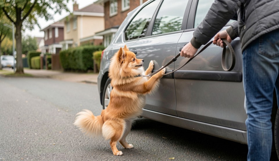 Chien qui griffe la voiture : éviter et réparer les rayures