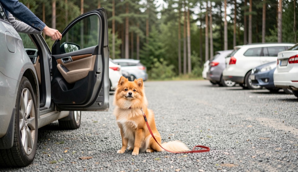 Chien et voiture : éviter le coup de portière sur un parking